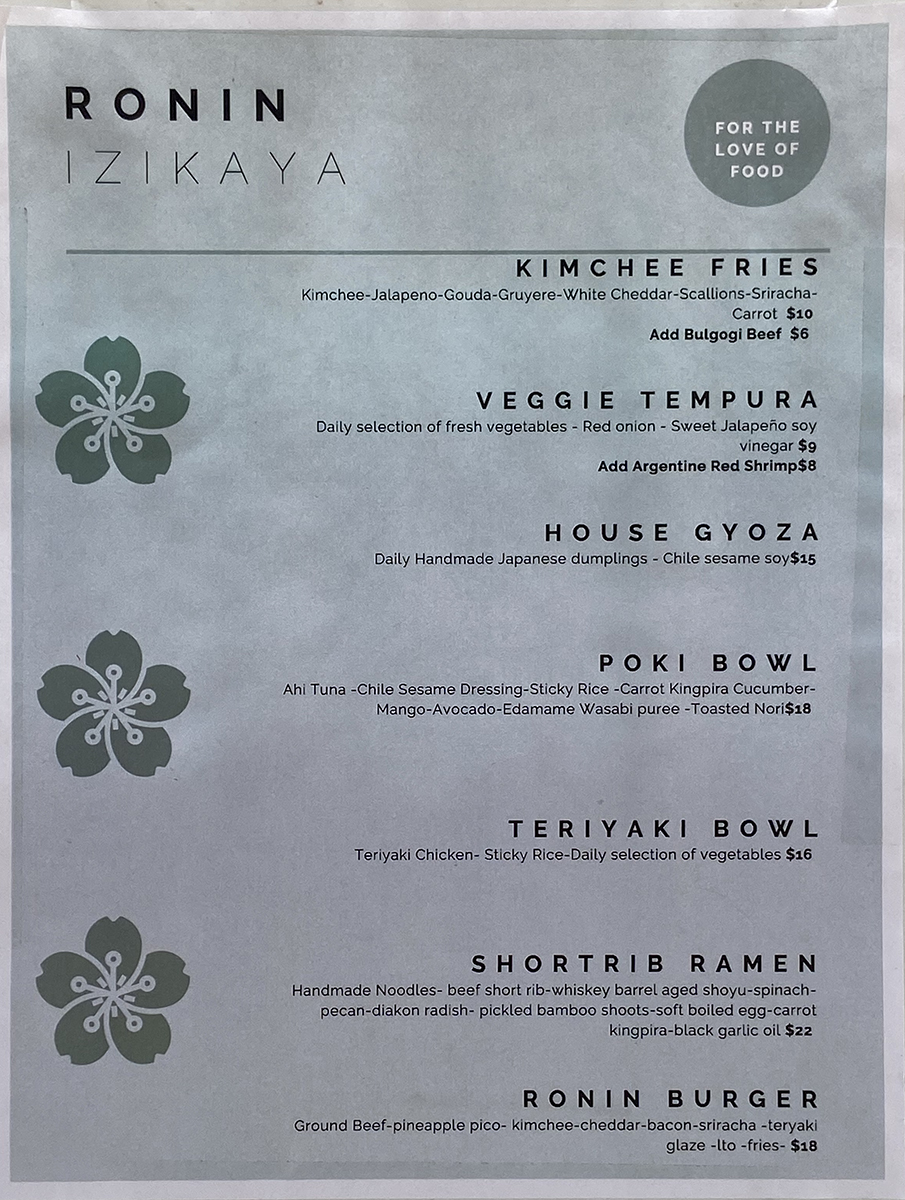 Ronin Izikaya, at Santa Fe Brewing – Santa Fe City Different Foodie